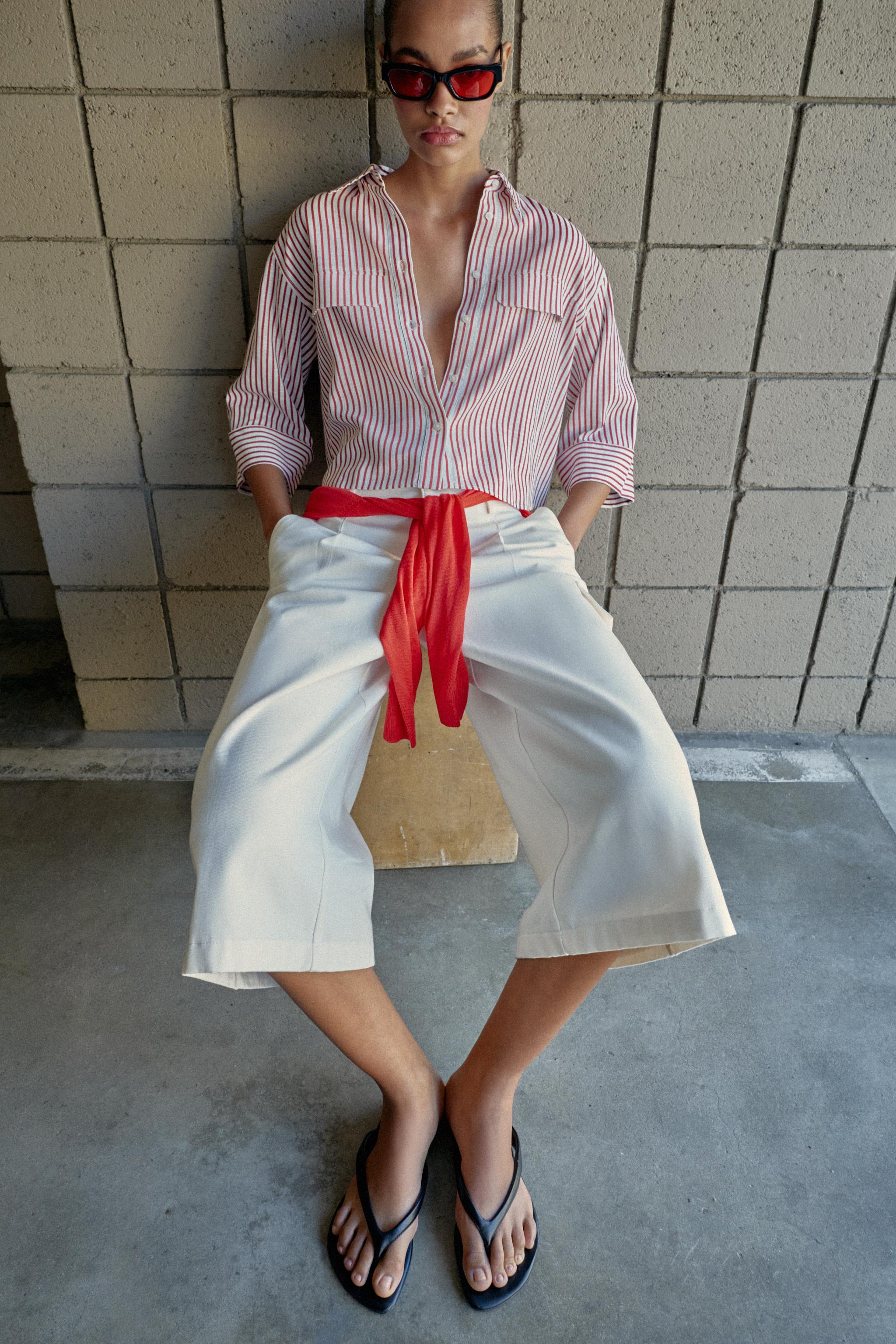 STRIPED LINEN SHIRT